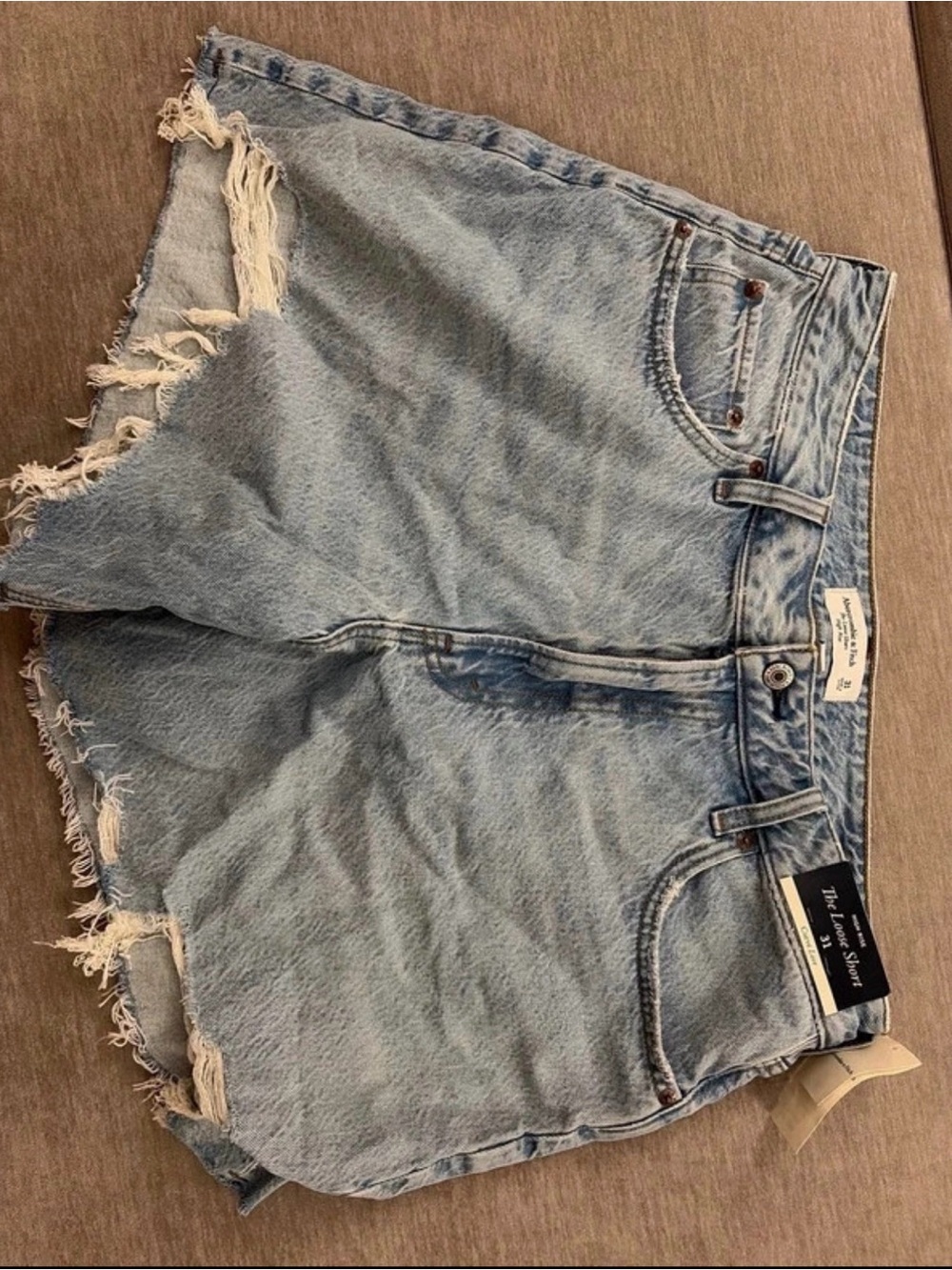 Abercrombie & Fitch Light Blue Denim Cutoff Shorts - Women